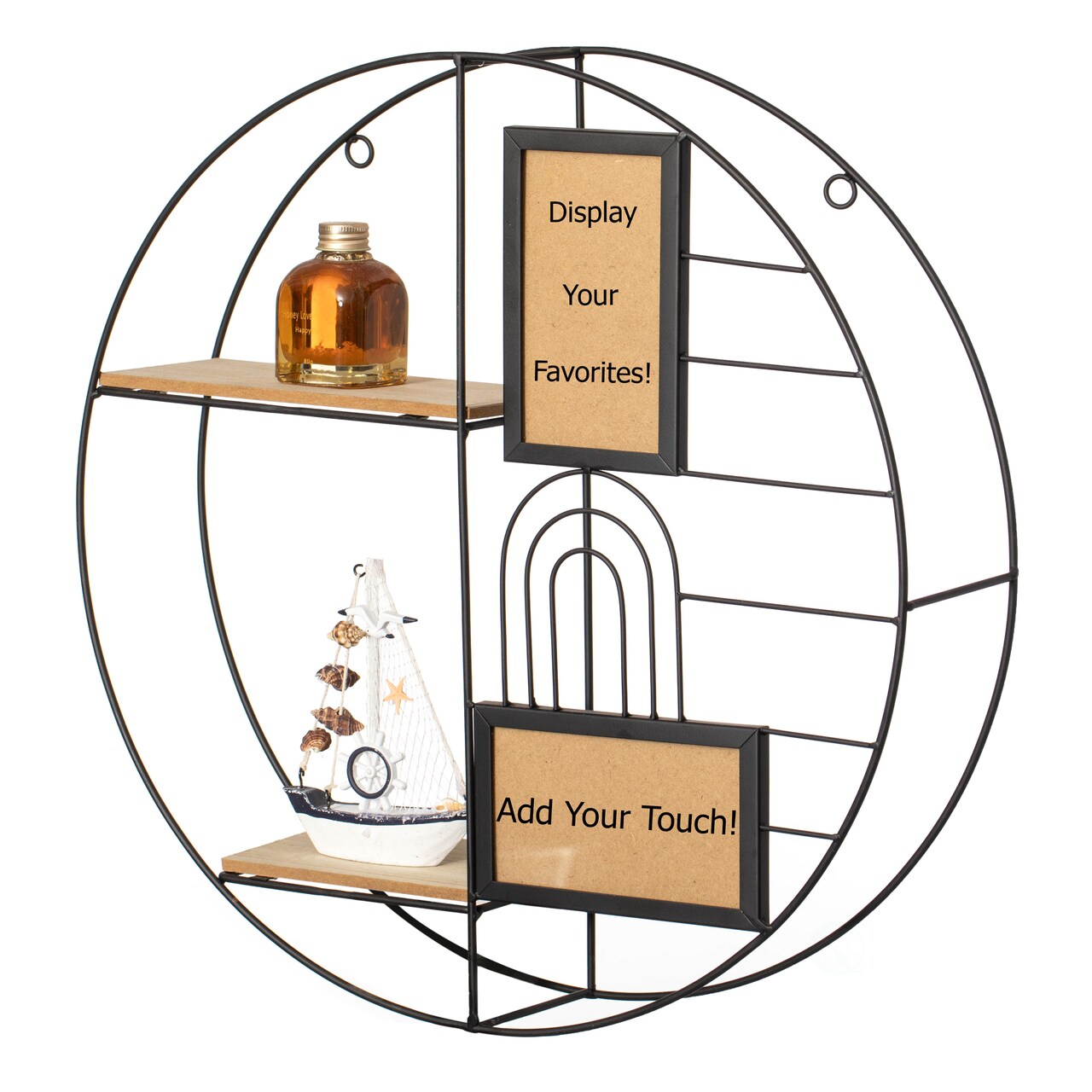 Vintiquewise Modern Decorative Wall Shelf - Stylish Multi-Functional Metal Display For